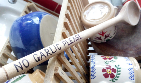 Lifestyle image for blog no garlic spoon please Nicholas Mosse Pottery