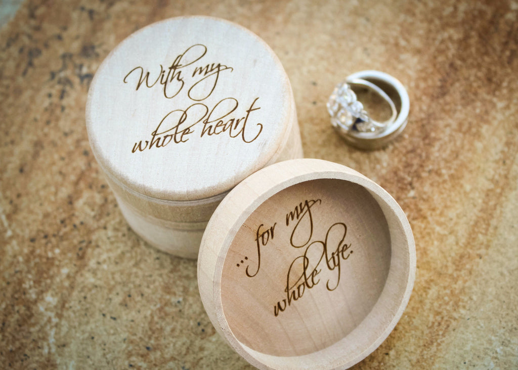 Custom Engraved Engagement Ring Box 