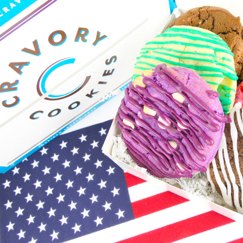 4th of july cravory cookies in box