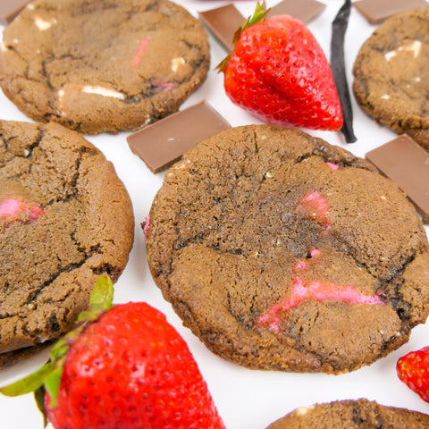 Chocolate strawberry cookies - cravory