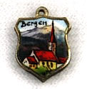 Vintage Bergen Travel Shield Charm