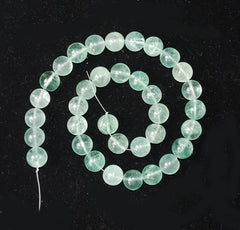 Green Fluorite Round 12mm Bead Strands