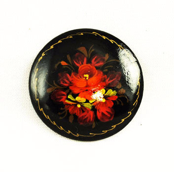 hand painted brooch