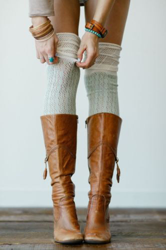 Slouch Top Boot Socks Mint Over The 