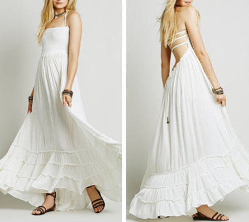 white gypsy dress