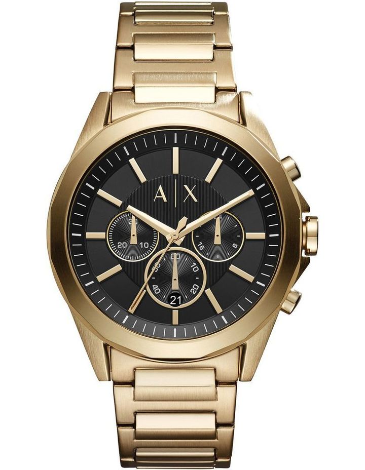 gold armani exchange watch