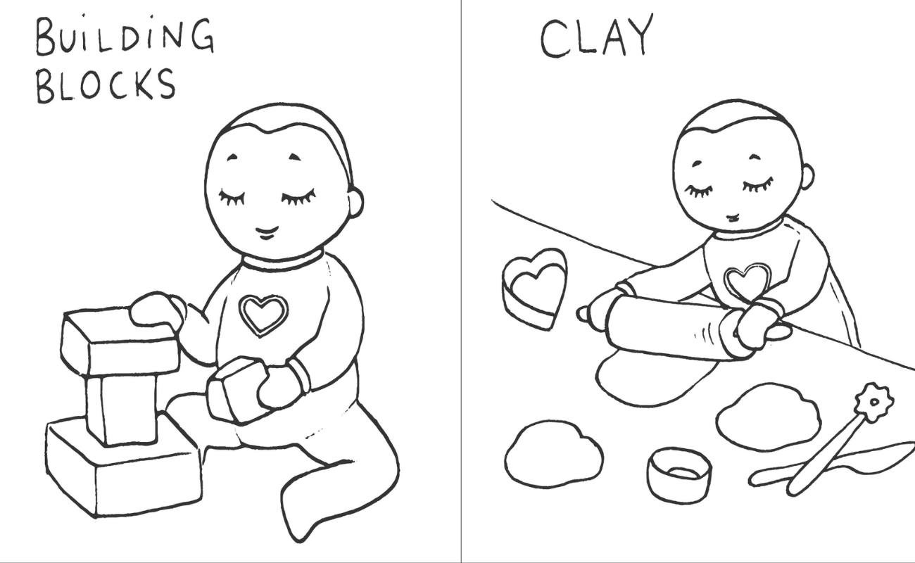 Activity cards - building blocks and clay making