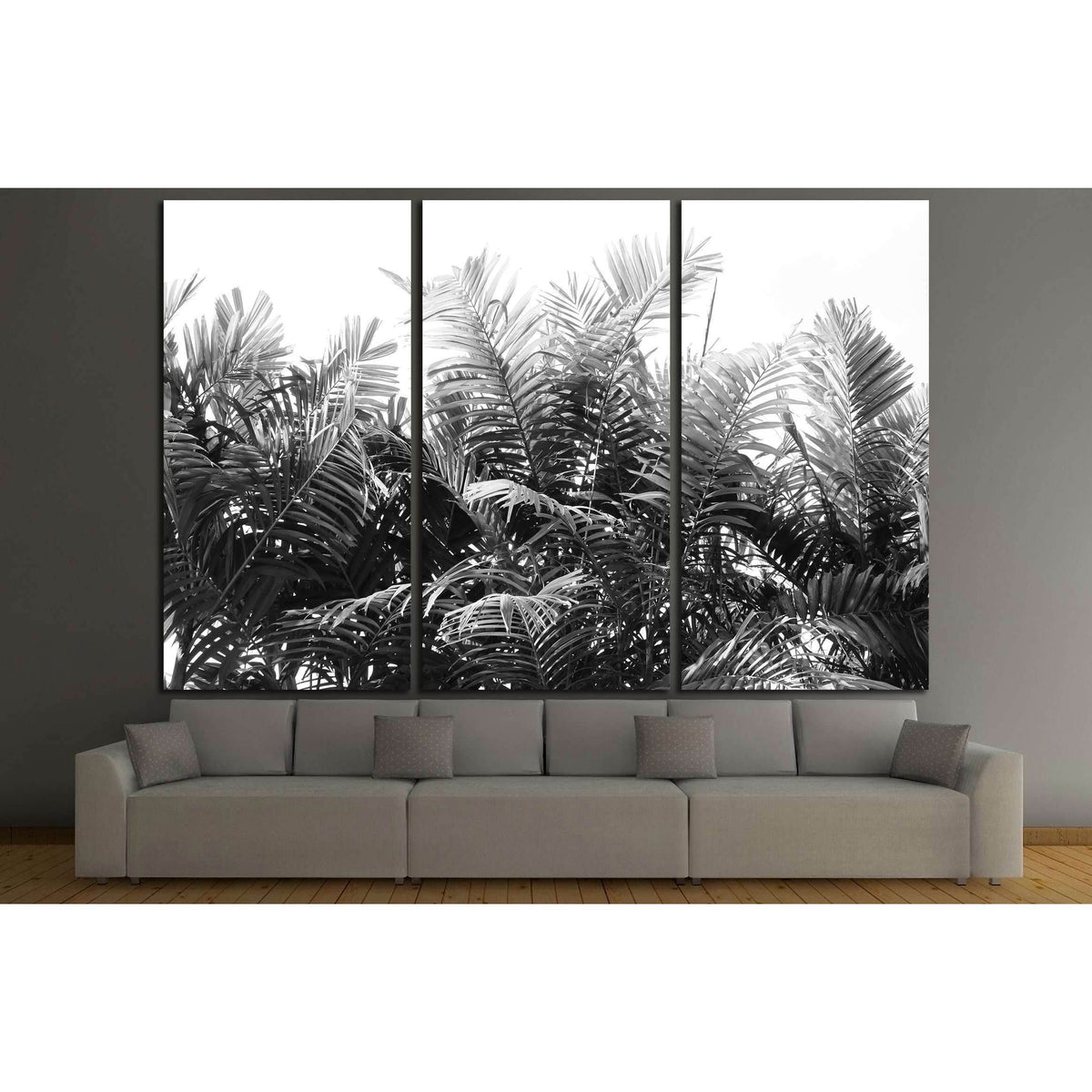 beautiful palms leaf on white background №3273 Ready to Hang Canvas Pr