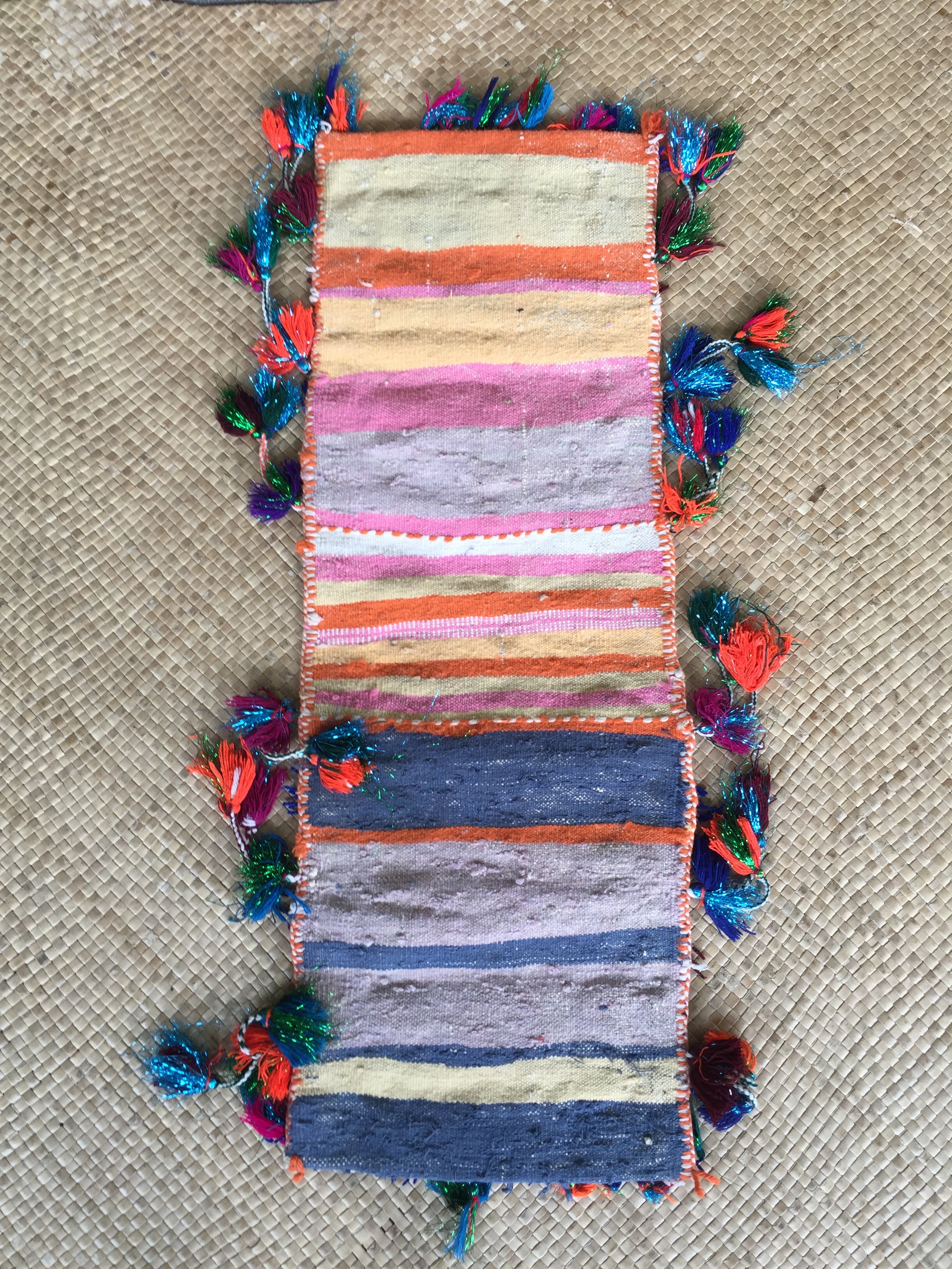 VINTAGE HAND WOVEN| Afghan Khurjeen |Saddle Bag |Wall Hanging|2..9' x 1' - Honorooroo Lifestyle
