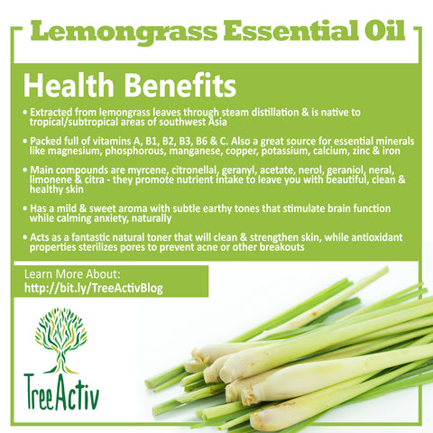 TreeActiv Lemongrass Essential Oi Health Benefits
