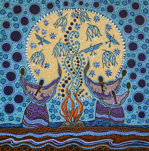 Moon Dancers art by Leah Marie Dorion indigenous artist