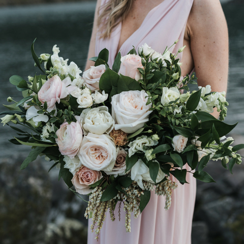 Blush White Lake River Flowers Wedding Florist Bridal Bouquet