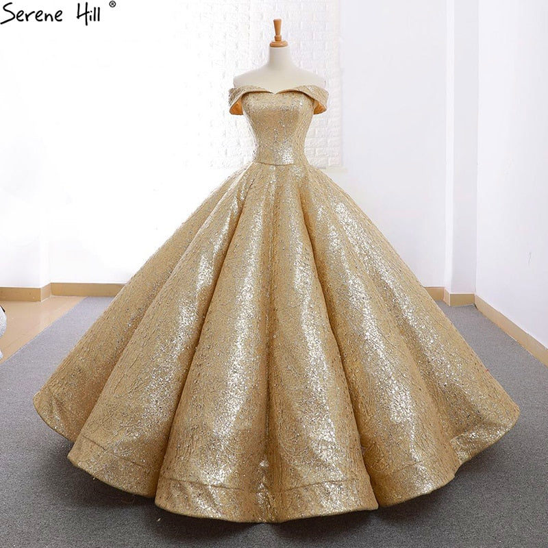 gold bridal gown