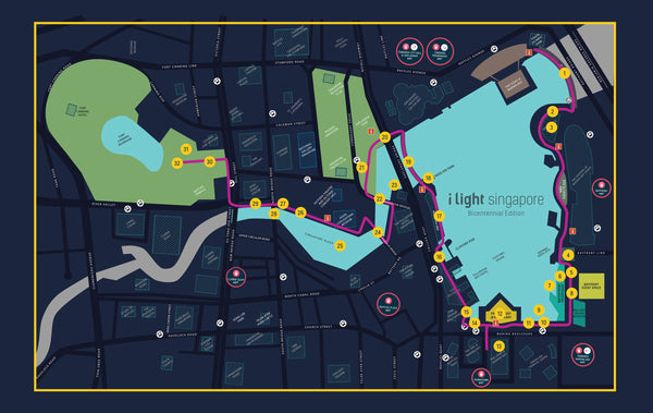 Bridges of Time: i Light Singapore - Bicentennial Edition - Installations Map