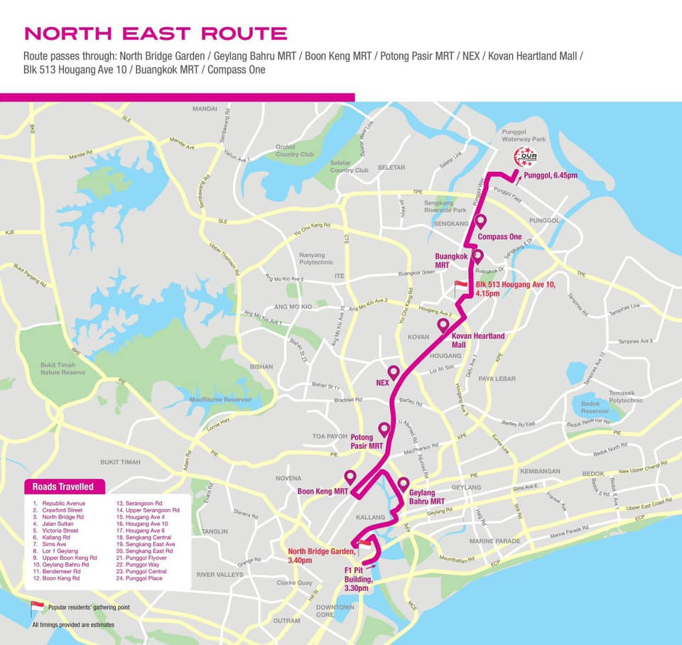 NDP 2019 Mobile Column @ Heartlands – Detailed Routes and Timings