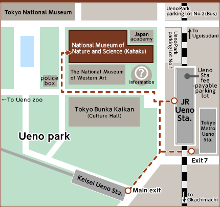 National Museum of Nature and Science Tokyo Map