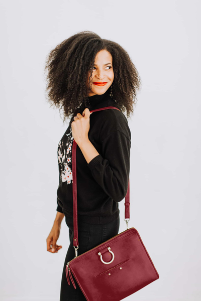 Leather crossbody in 2020 Fall/Winter Color Red