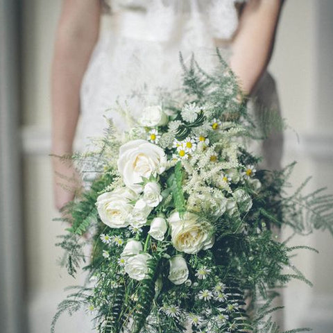 White and Green Wedding Bouquet