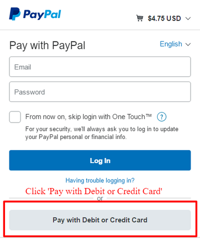 pay without paypal account through paypal