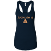 Socialism is Poop Ladies Ideal Racerback Tank