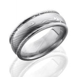 Damascus steel wedding ring