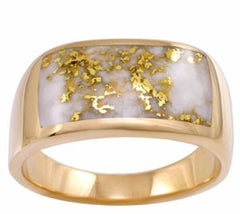 Gold in quartz ring