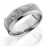 Meteorite court profile wedding ring