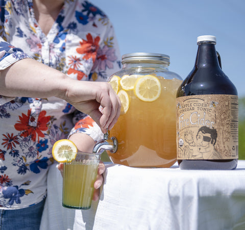 Summer afternoon refreshment at its best: Fire Cider Lemonade