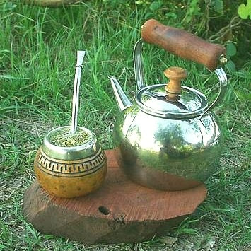 Mate tea in a pot