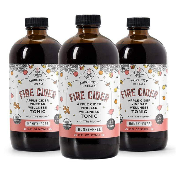 Fire Cider | Triple Pack | 16 oz | Honey-Free | Apple Cider Vinegar and Spice Tonic