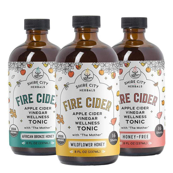Fire Cider | Triple Pack | 8 oz | Sampler | Apple Cider Vinegar Tonics