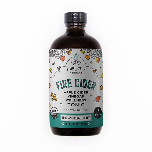 Fire Cider | 8 oz | African Bronze Honey | Apple Cider Vinegar and Honey Tonic