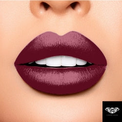 metallic burgundy lipstick