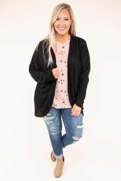 black flowy cardigan