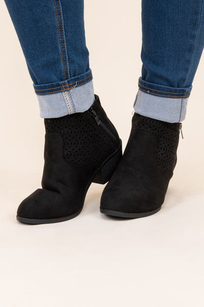 black shoes booties