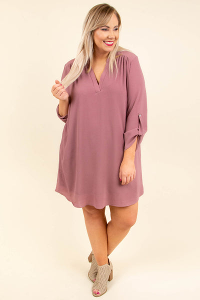 mauve dress short