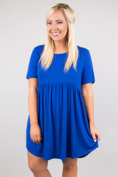 royal blue babydoll dress