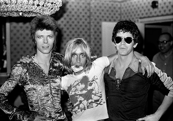 David Bowie, Iggy Pop and Lou Reed, Dorchester Hotel, London 1972, By Mick Rock. La Maison Rebelle