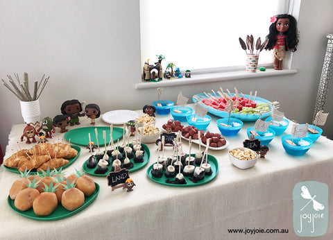 Moana themed party food table
