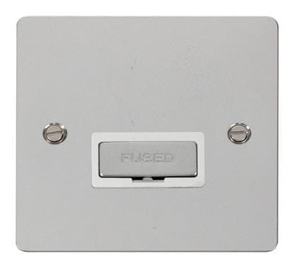 Flat Plate Polished Chrome Ingot 13A Connection Unit - White