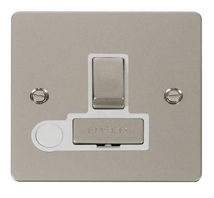 Flat Plate Pearl Nickel Ingot 13A Switched Connection Unit + Flex - White