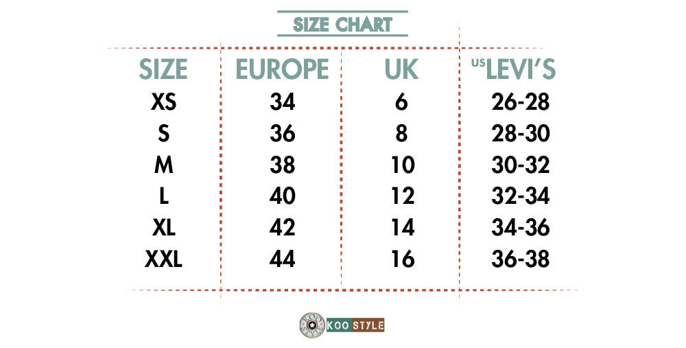 Koo Style Size Chart