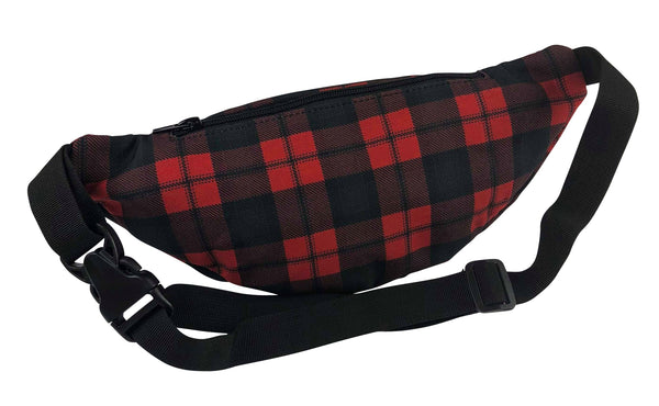 red checkered fanny pack