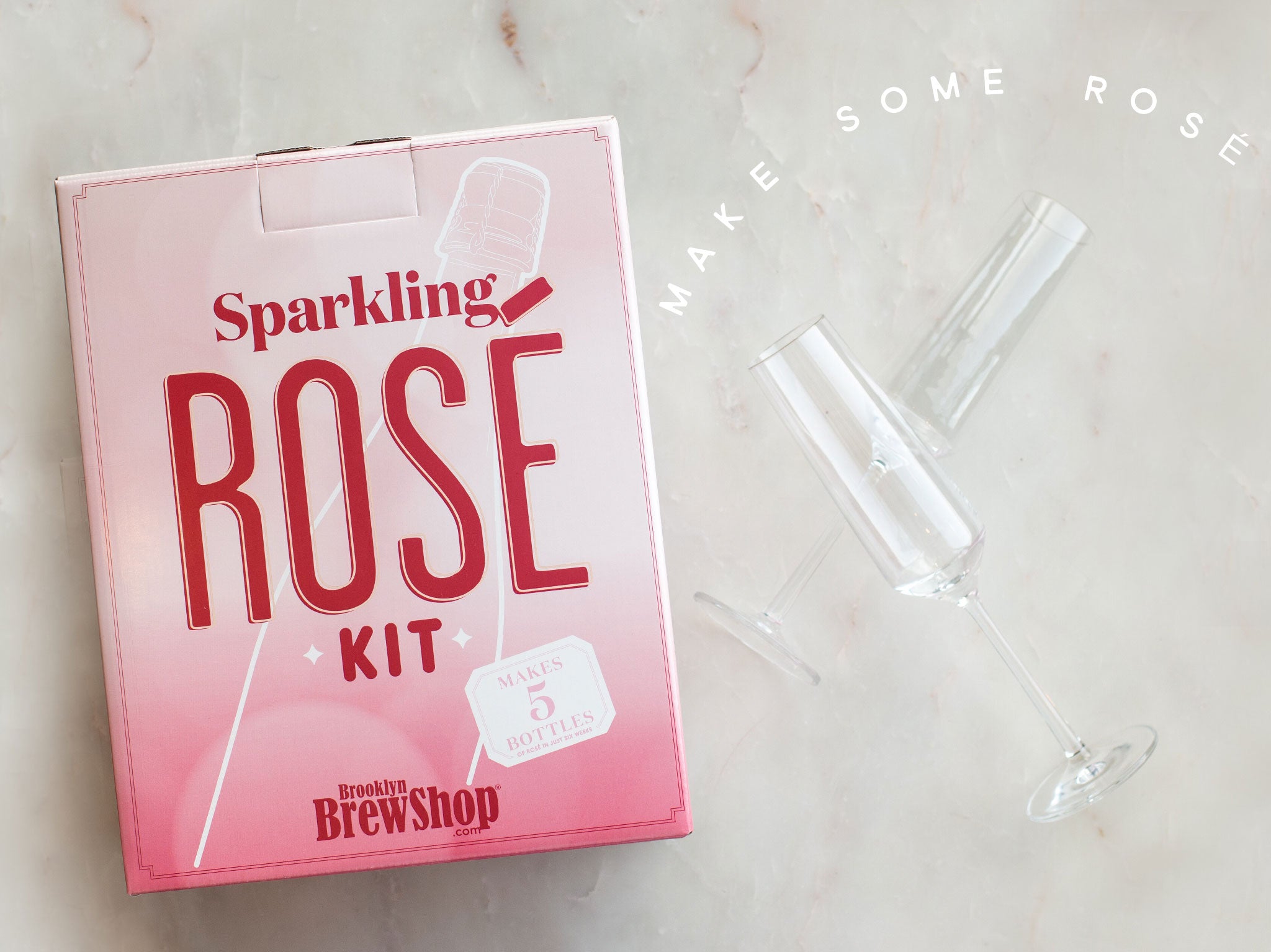 Brooklyn Brew Shop Sparkling Rosé Kit on Marble