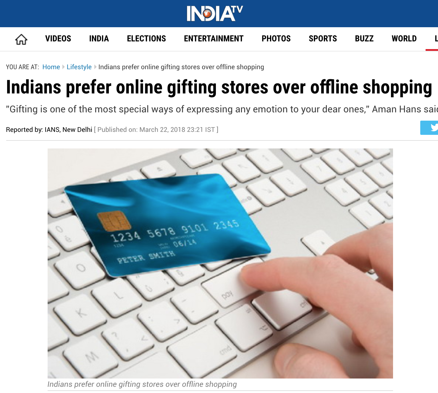 India TV | Indians prefer online gifting stores over offline shopping 