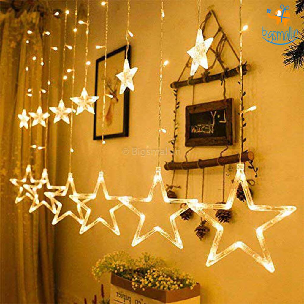 Star Curtain LED Lights - 12 Stars–