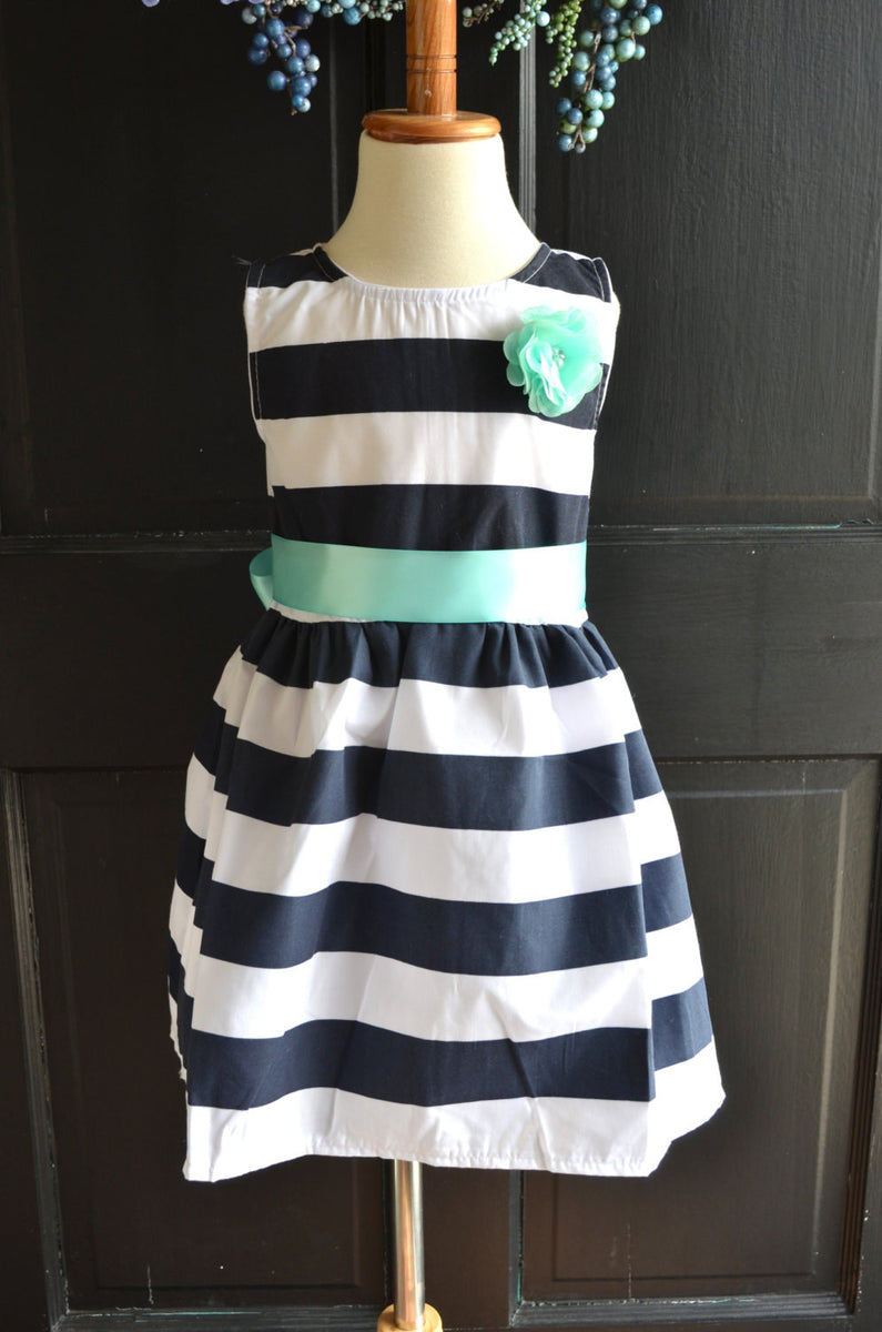 nautical flower girl dress