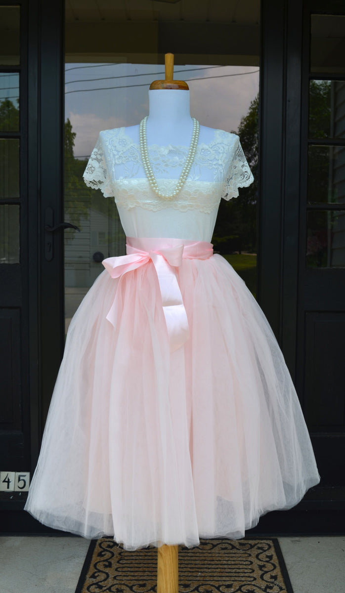 Pale Pink Tutu Tulle Skirt Maidenlaneboutique 