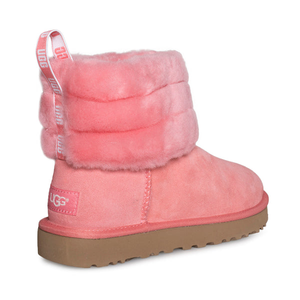 ugg fluff mini quilted logo boot pink