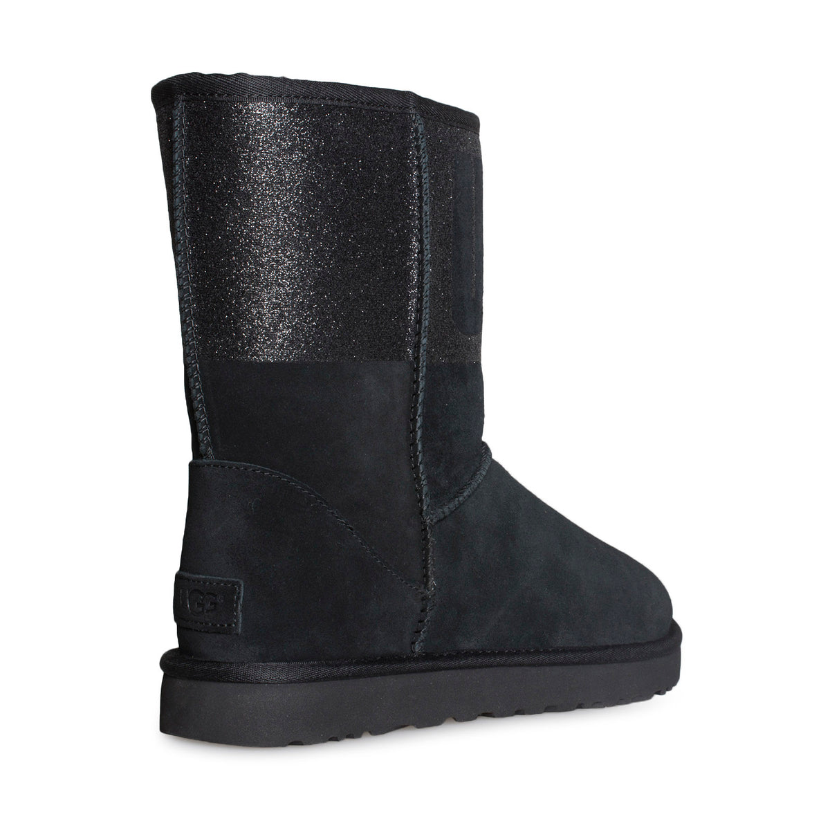 ugg classic short sparkle black